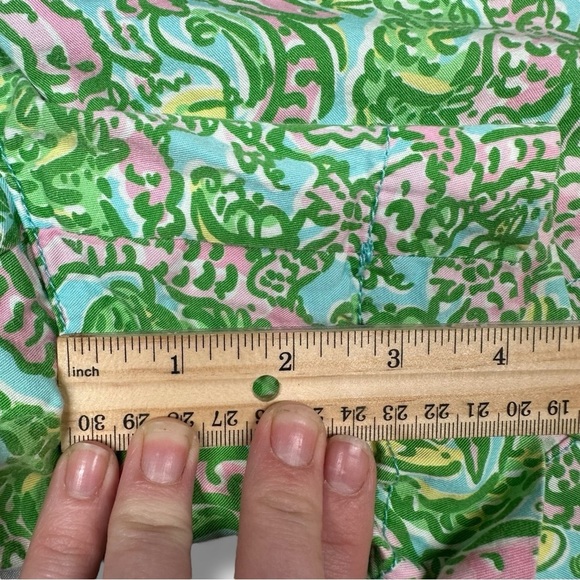 Lilly Pulitzer Callahan Short Size 2 Chomp Chomp Alligator Pink Green Mid Rise - Picture 3 of 9
